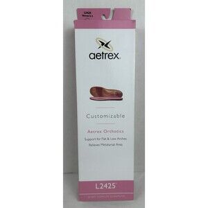 Aetrex Foot Orthotic Insoles L2425 Women's Size 5 Arch Support Customizable New